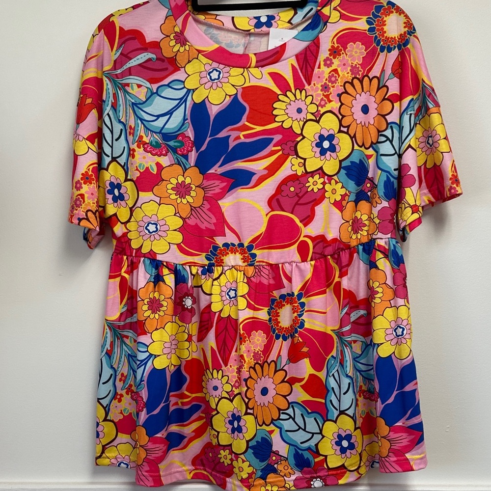 Floral Multicolor Women's Top